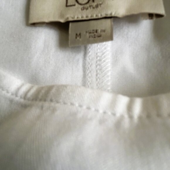 Loft Women's Lightweight Top with Tie-Front White Size M - Picture 4 of 4